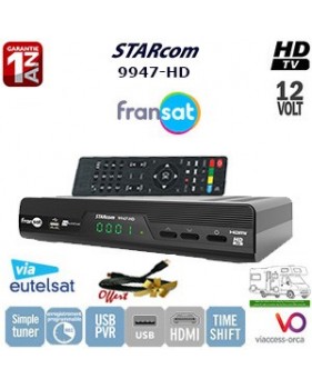 STARcom 9947 Terminal numérique HD - 12Volts - Ethernet - 1 lecteur de carte - Déport IR en option + Cordon HDMI offert