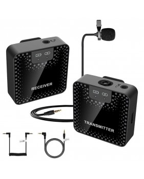 Microphone Lavalier Professionnel Sans Fil 2.4 GHz, Anti-Interférence, Volume Réglable Pour Caméra, IPhone, Diffusion 5H