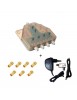 Amplificateur TNT UHF, Distributeur Télé Alimenté 1 Entrée 4 Sorties + Alimentation 12 V 50 MA + 7 Fiches F Or
