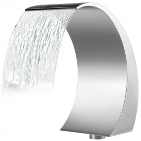 Fontaine de la Piscine, Étang 30 x 60 cm Lame d'eau pour Piscine Gris en Acier Inox,