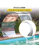 Fontaine de la Piscine, Étang 30 x 60 cm Lame d'eau pour Piscine Gris en Acier Inox,
