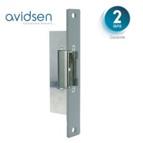 Gâche électrique à encastrer 12V/400mA - Têtière courte - Avidsen