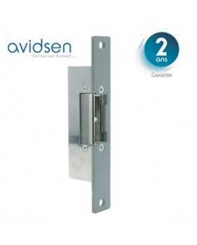 Gâche électrique à encastrer 12V/400mA - Têtière courte - Avidsen