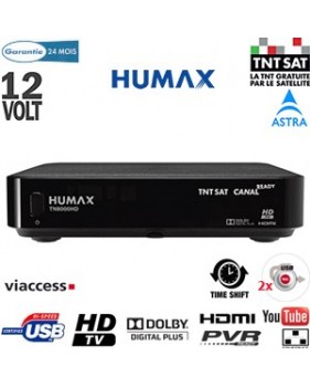 Humax TN 8000 HD PVR - Terminal numérique TNTSAT HD Canal Ready - 12 Volts + Cordon HDMI offert