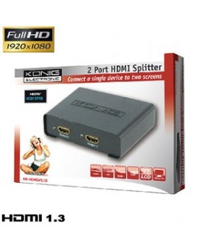 Répartiteur HDMI 2 sorties - FULL HD 1080p - Compatible HDCP -  Indicateur LED