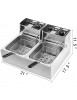 Double Friteuse Electrique Professionnelle 2 x 10L