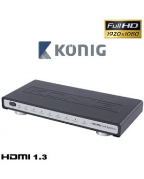 Répartiteur HDMI 8 sorties König - FULL HD 1080p - Compatible HDCP