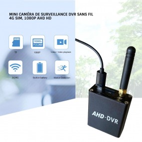 Mini caméra de surveillance DVR sans fil 4G Sim 1080p AHD HD