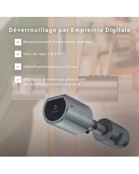 Serrure biométrique à empreinte digitale pour portes en bois, Bluetooth