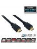 Cordon HDMI mâle/mâle - Norme 2.0 HighSpeed - Plaqué or - Ultra HD 2K/4K - 1 m