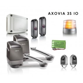 Kit Motorisation à bras Automatisme de Portail battant AXOVIA 3S IO Pack Confort