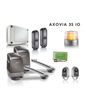 Kit Motorisation à bras Automatisme de Portail battant AXOVIA 3S IO Pack Confort