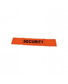 Brassard Orange Fluo Security Velcro Haute Visibilité  pour gardiens de parking stewards vigiles gardes du corps agent  sécurité