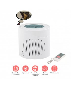 Chien de garde électrique Aboyeur Sans Fil capteur Radar Télécommande Alarme de Sécurité à domicile 360 degrés Chien qui aboie