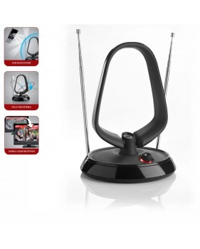 Antenne TV TNT HD UHF VHF FM Intérieur Amplifiée ONE FOR ALL SV9143 - Gain 42 dB