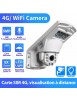 Caméra WiFi 4G réverbère PTZ IP sans fil 5MP 1920P 2560P