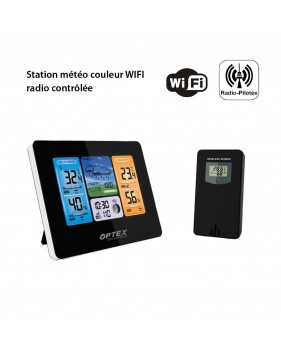 Station météo couleur WIFI radio contrôlée - Intérieure Extérieure