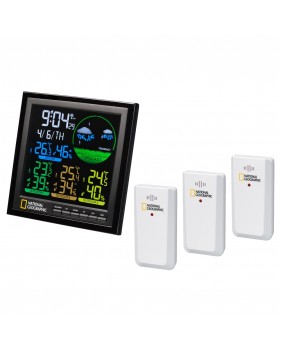 Station météo écran couleur LCD 4 plages de mesure NATIONAL GEOGRAPHIC