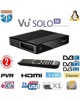 VU+ Solo SE PVR - Terminal numérique HD - Linux Enigma 2-Tuner plugplay DVB-S2- Ethernet