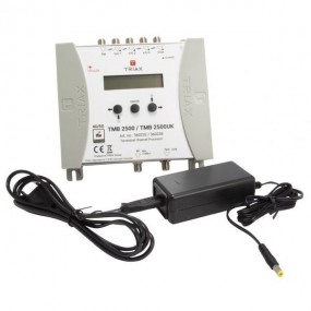 Centrale Programmable Terrestre TV VHF UHF FM TMB 2500 - 5 entrées 1 sortie, Gain 75 dB, Flex Matrix pour plus de 50 canaux