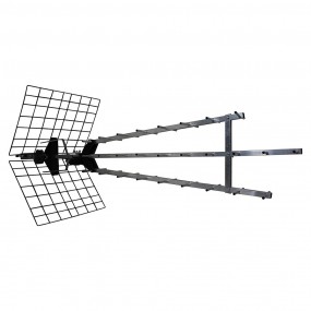 Antenne d'extérieur UHF Trinappe 4K HD amplifiée 57 dB - Filtre 4G