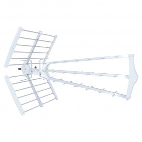 Antenne d'extérieur Trinappe UHF 4K HD amplifiée 55 dB - Filtre 4G