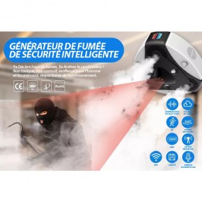 Générateur de Brouillard Sécurité Antivol Sans fil  Wifi Caméra Surveillance JT-043S 360° HD 1080P