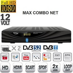 Récepteur numérique MAX COMBO NET (TNT / SAT) HD - 2x USB - LAN - Loop out