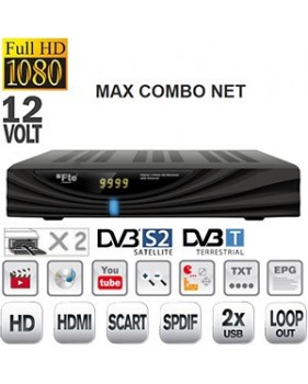 Récepteur numérique MAX COMBO NET (TNT / SAT) HD - 2x USB - LAN - Loop out