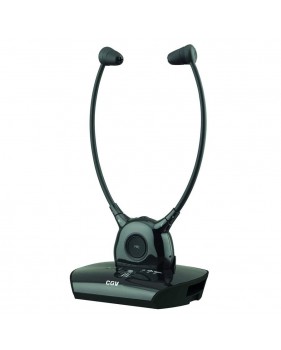 Casque TV HI-FI Sans Fil Numérique – CGV Hel Dolfin Premium - Autonomie de chaque batterie 8h, Réglage des aigus et des graves