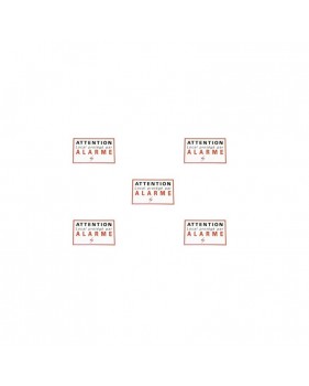 Pack 5 Etiquettes Signalisation, Autocollant Signalétique