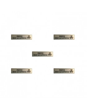 Pack 5 Etiquettes Signalisation, Autocollant Signalétique