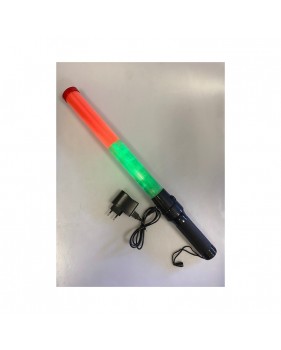Bâton Lumineux Rechargeable BATLRVR - Led Vert Rouge, Eclairage Circulation Route Aéroport Train Signalisation
