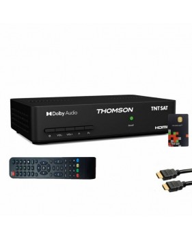 Pack Récepteur TV Satellite Full HD THOMSON THS806 + Carte d'accès TNTSAT + Câble HDMI - Noir