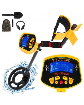 Détecteur De Métaux Détecteur D'or  Ecran LCD  Casque Pelle Imperméable HD Sensibilité 13 cm  Longueur Ajustable 102-130 cm