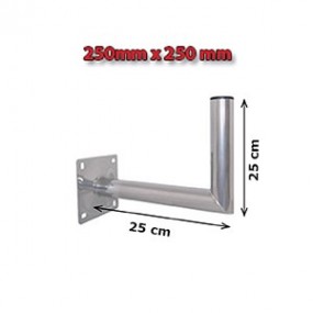 Bras Coudé en Aluminium Diamètre 48 mm Déport 25cm Hauteur 25cm