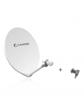 Antenne Fibre Cahors SMC 65 UNI + LNB Single - 65 CM, Gain 36,2 dB, Bande de fréquence 10,7 - 12,75 GHz