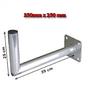 Bras Coudé en Aluminium Diamètre 48 mm Déport 35cm Hauteur 25cm