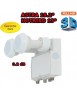 LNB Monobloc 6.2° Quad 0.2dB GT-SAT - Compatible HDTV 3D