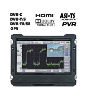 Mesureur de Champ tactile HD Satellite DVB-S/S2 terrestre DVB-T/T2 et câble (DVB-C) - TS-ASI - PVR - GPS