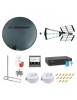 Kit Parabole Fibre 75cm + Antenne TNT + Support Toit + LNB Quad