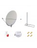Kit Antenne Parabole 130 cm Aluminium + Support de Chevron
