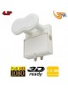 LNB Monobloc 4.3° Twin - 0.2 dB - 23mm - GT-SAT - 2 ans de garantie