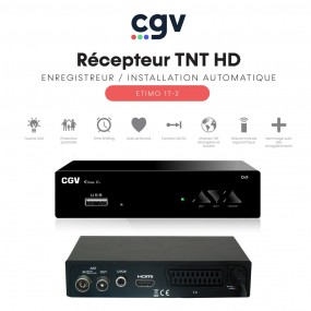 Récepteur Enregistreur TNT HD Etimo 1t-2