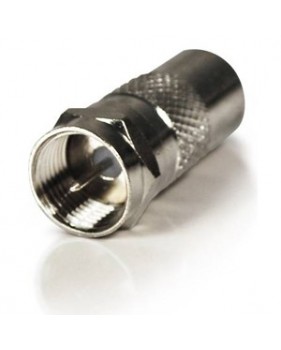 Adaptateur Fiche antenne TV Femelle / Fiche F mâle