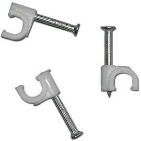 Attache pontet pour câble ou gaine 6mm - blanc - Lot de 100 pcs