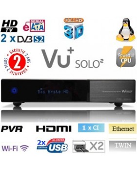 VU+ Solo 2 HD PVR - Terminal numérique HD, Linux, Twin Tuner