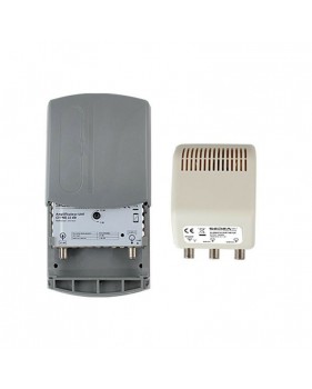 Kit Amplificateur TNT Réglable 1E 2S Gain 35dB + Alimentation 24V 1E 2S antenne TV râteau SEDEA