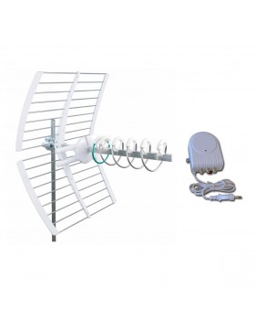 KIT ANTENNE TNT avec POINTAGE À LED FRACARRO - ELIKA Pro 700 + Alimentation Originale