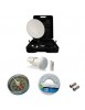 Kit Camping-car Faval Parabole en acier 35 cm + Accessoires de fixation + LNB Single + Câble coaxial + Boussole